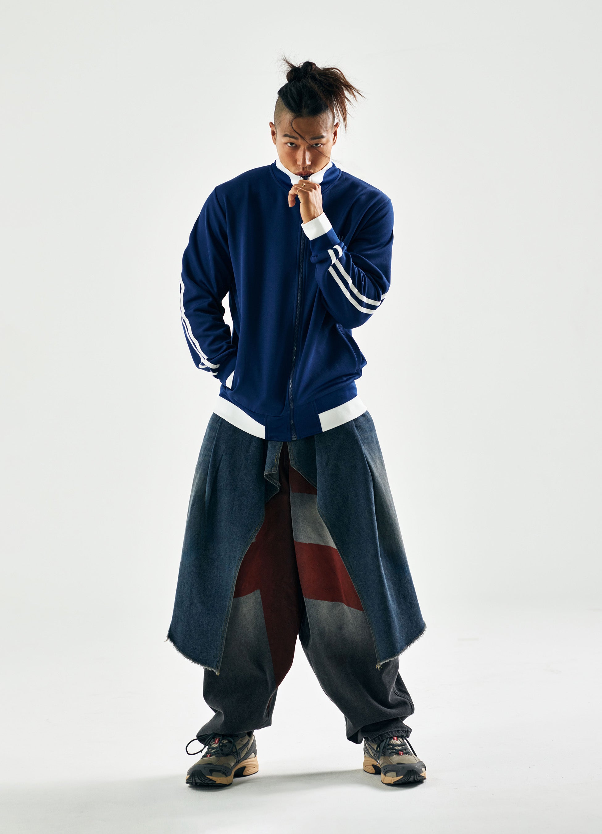 FIED_SWALLOW TRACK TOP BLUE