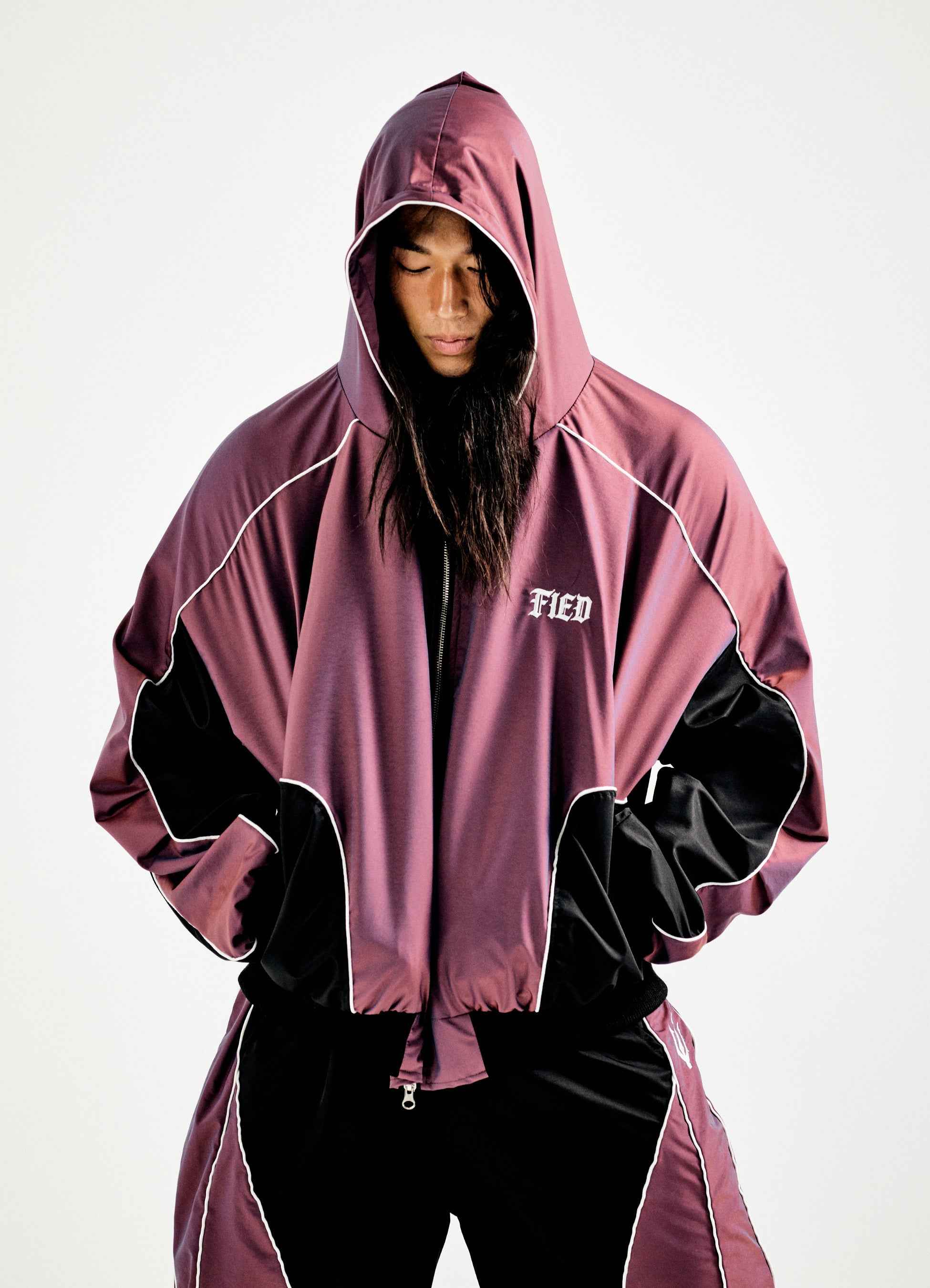 Wine Pearl Hood Jumper