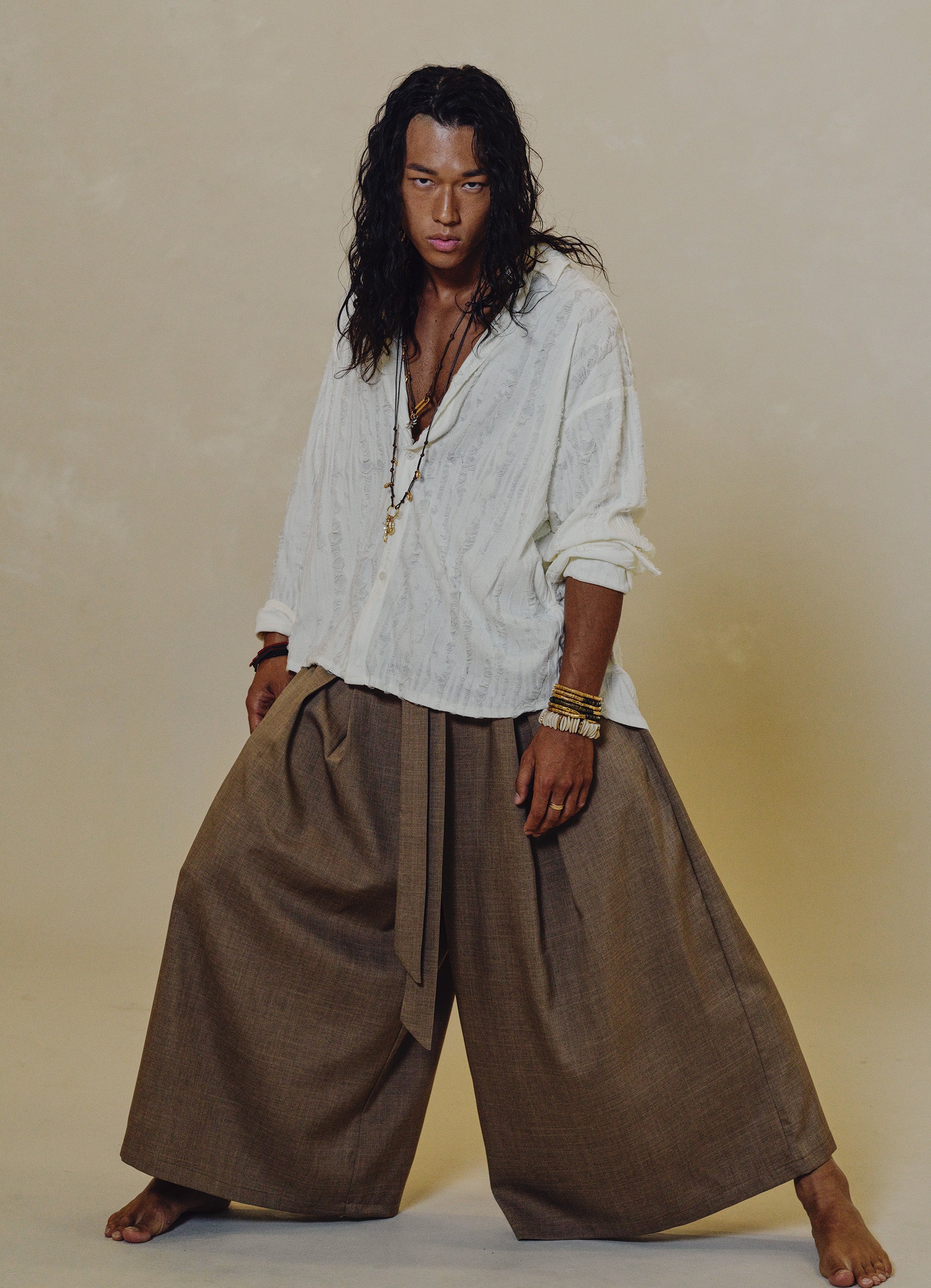 FIED_HAKAMA CULOTTE PANTS BEIGE