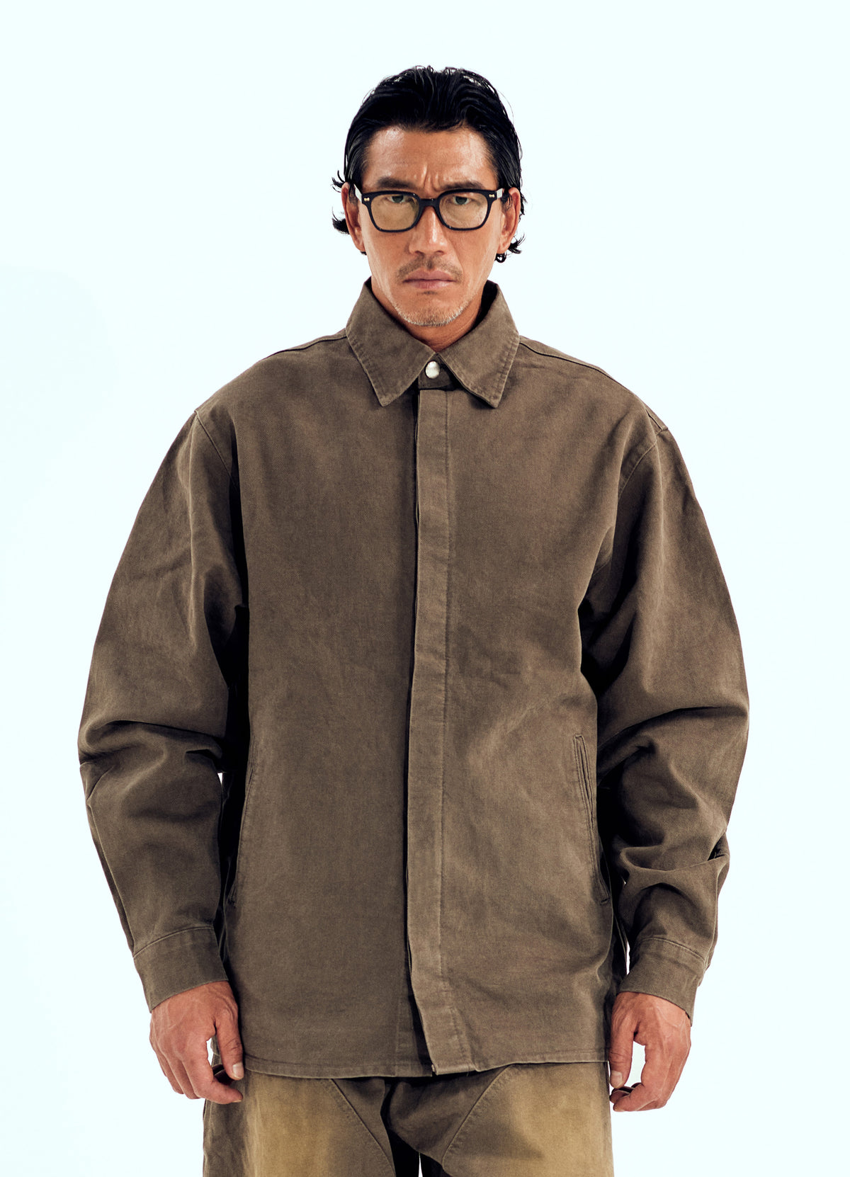 Garment Work Jacket Brown