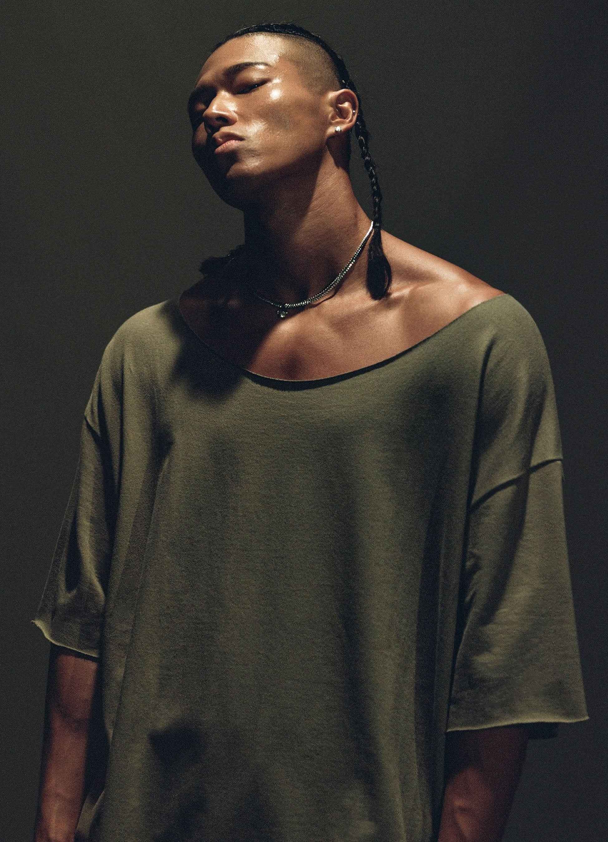 Muscle  Cutting  T-shirt Khaki - Fied World