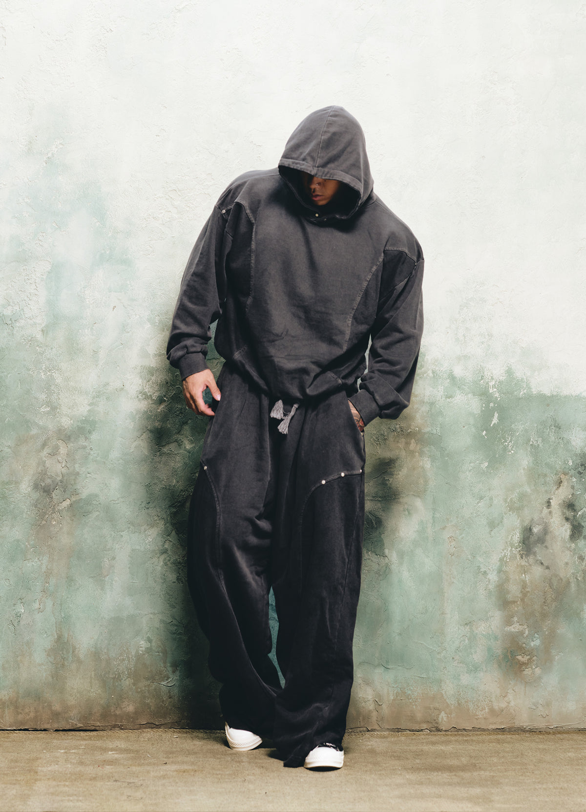 FRAGMENT EYELET PANTS - ASH GRAY
