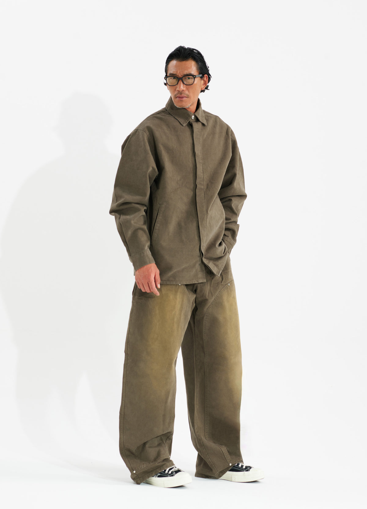 Garment Work Jacket Brown