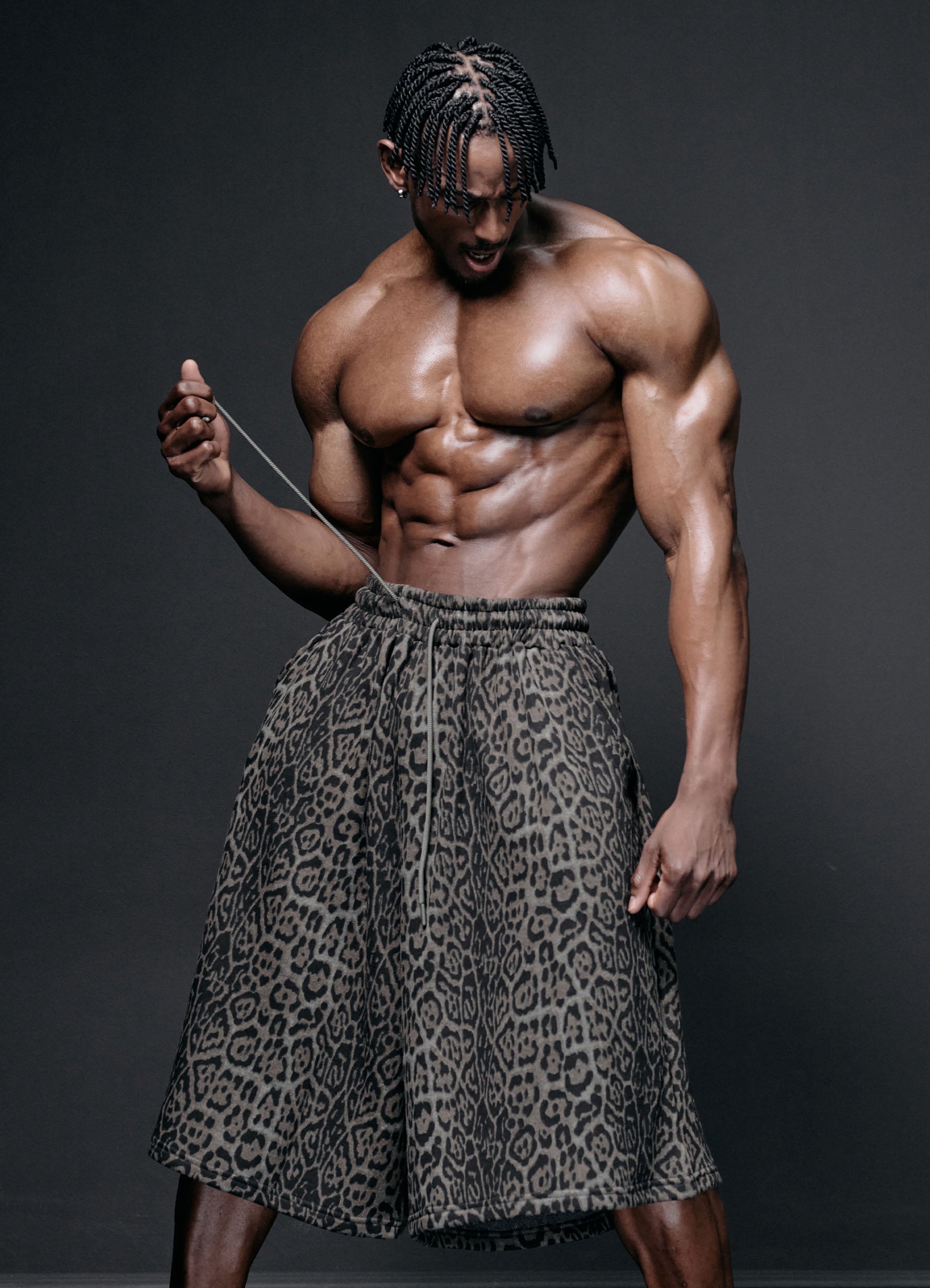 Bermuda Shorts Leopard Khaki - Fied World