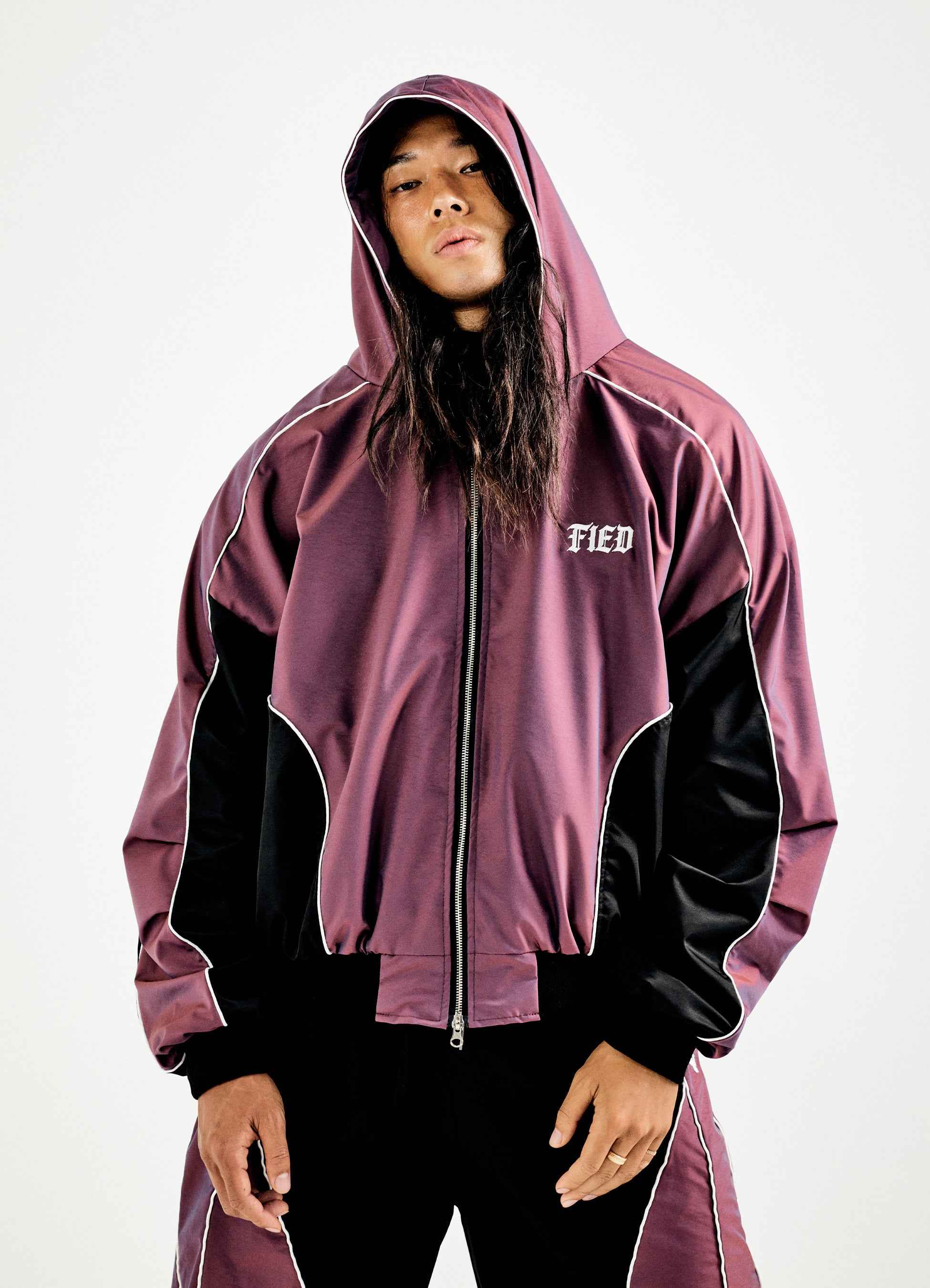 Wine Pearl Hood Jumper