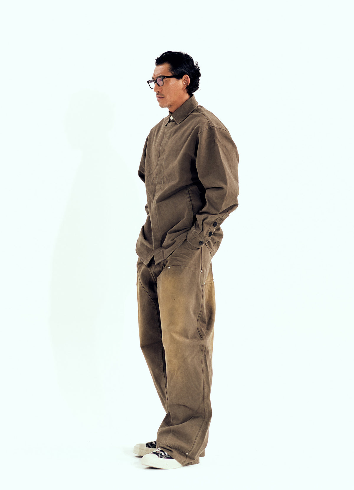 Garment Work Jacket Brown