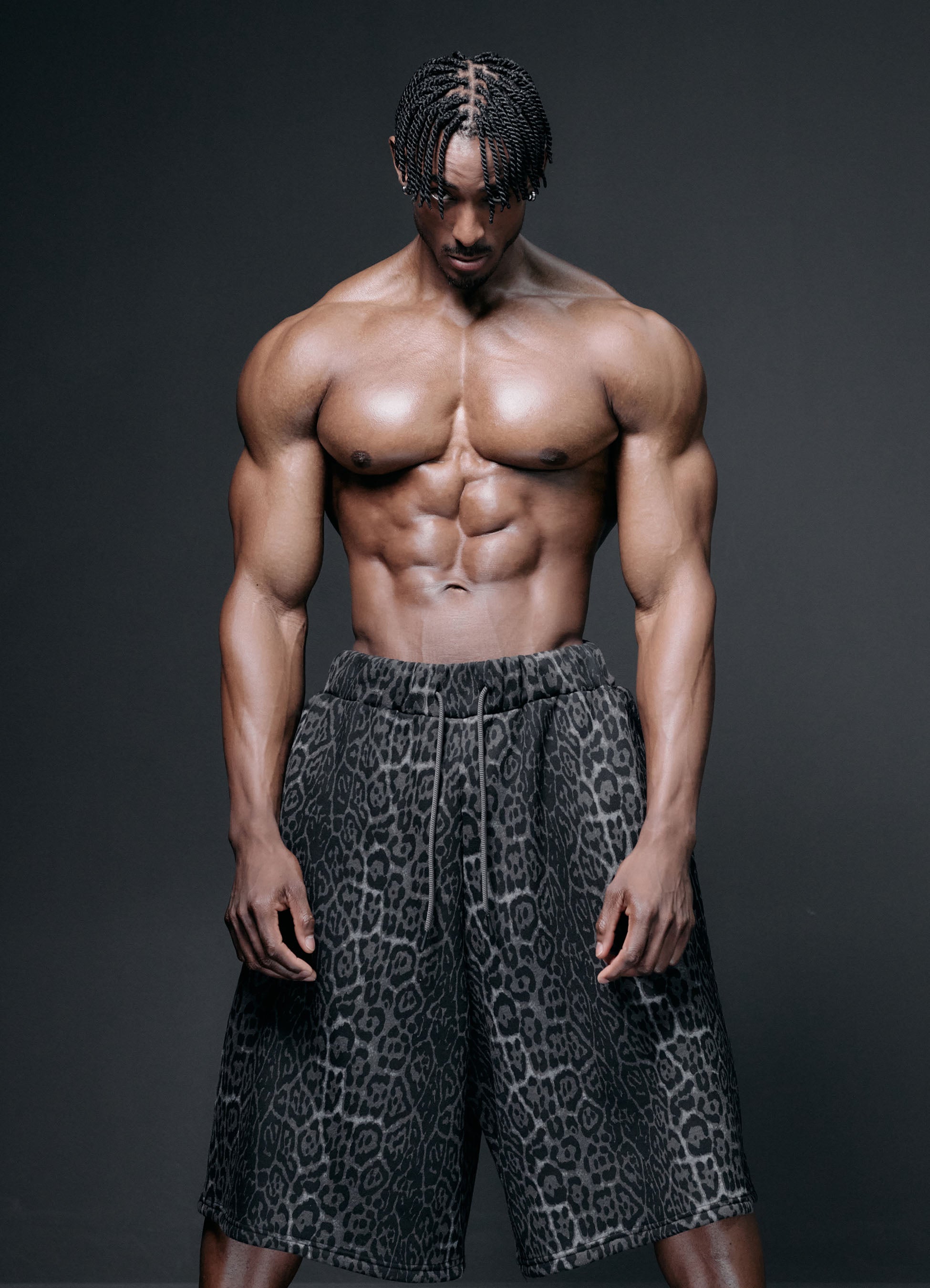 Bermuda Shorts Leopard Deep gray - Fied World