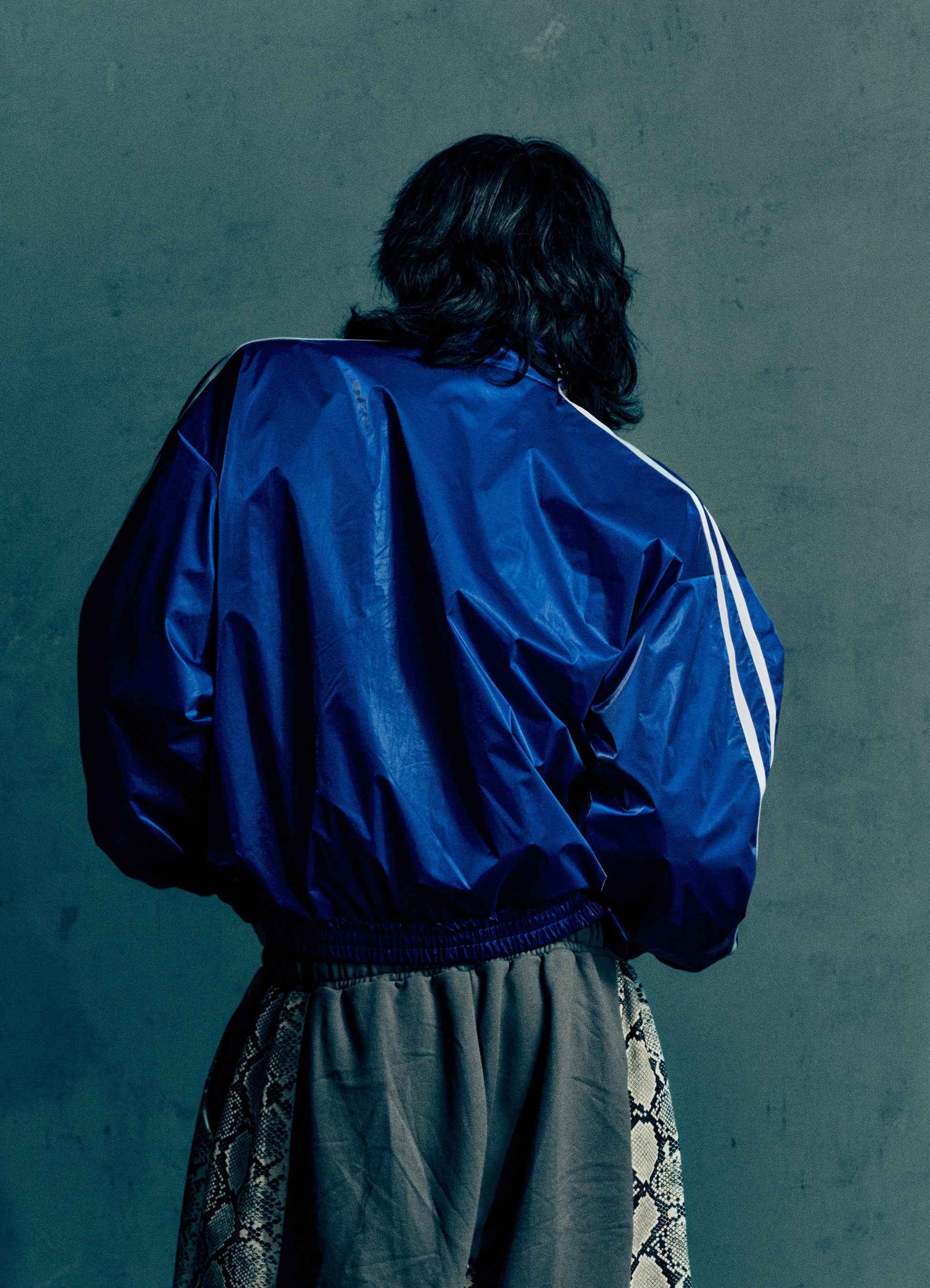 Ultra Marine Glaze Satin Shell Windbreaker Jacket