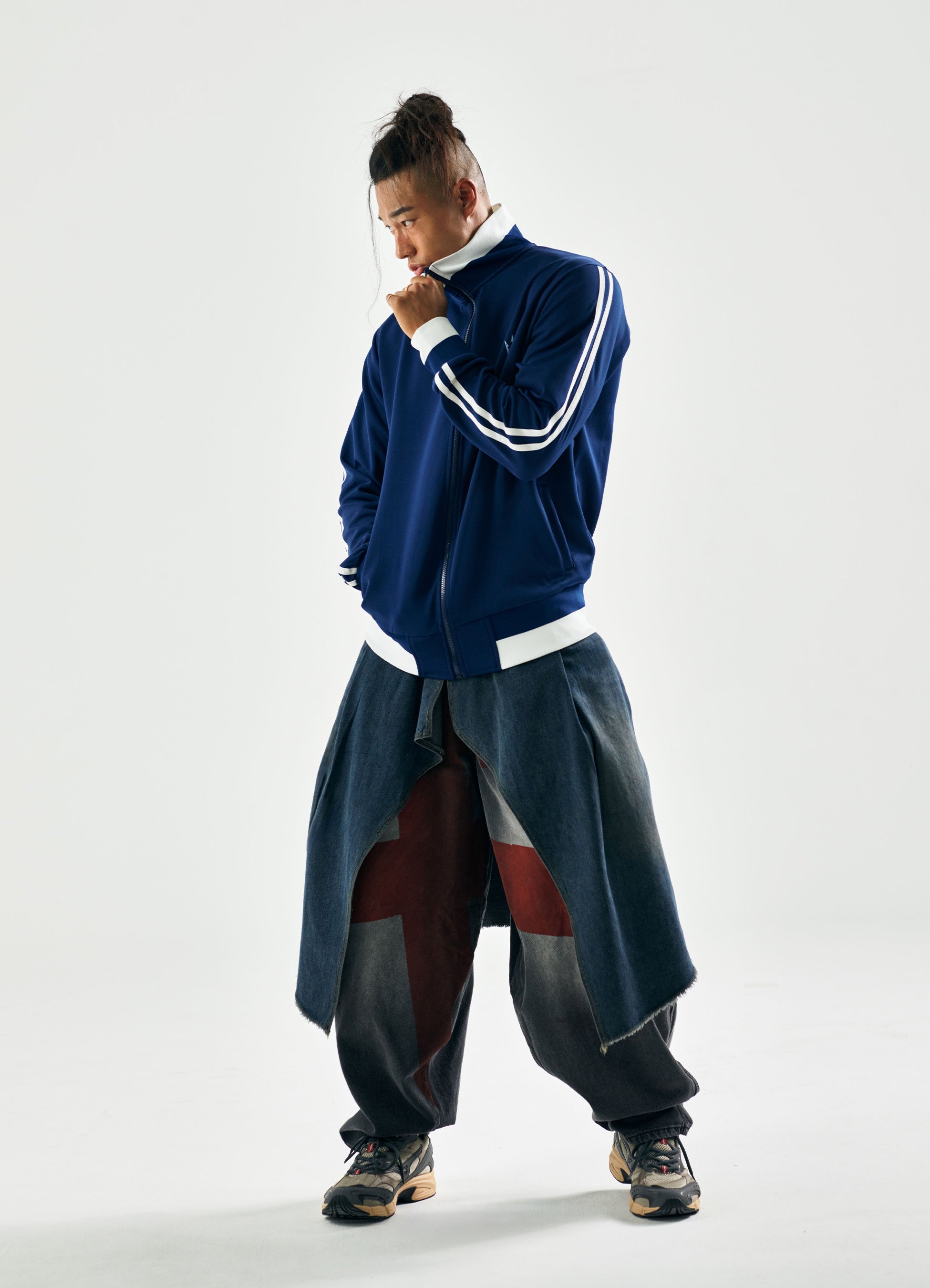 FIED_SWALLOW TRACK TOP BLUE