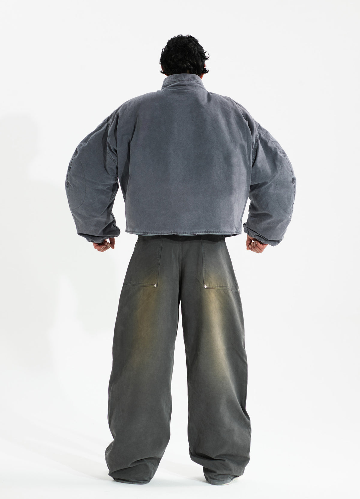 Moto Curve Washing Jacket Gray