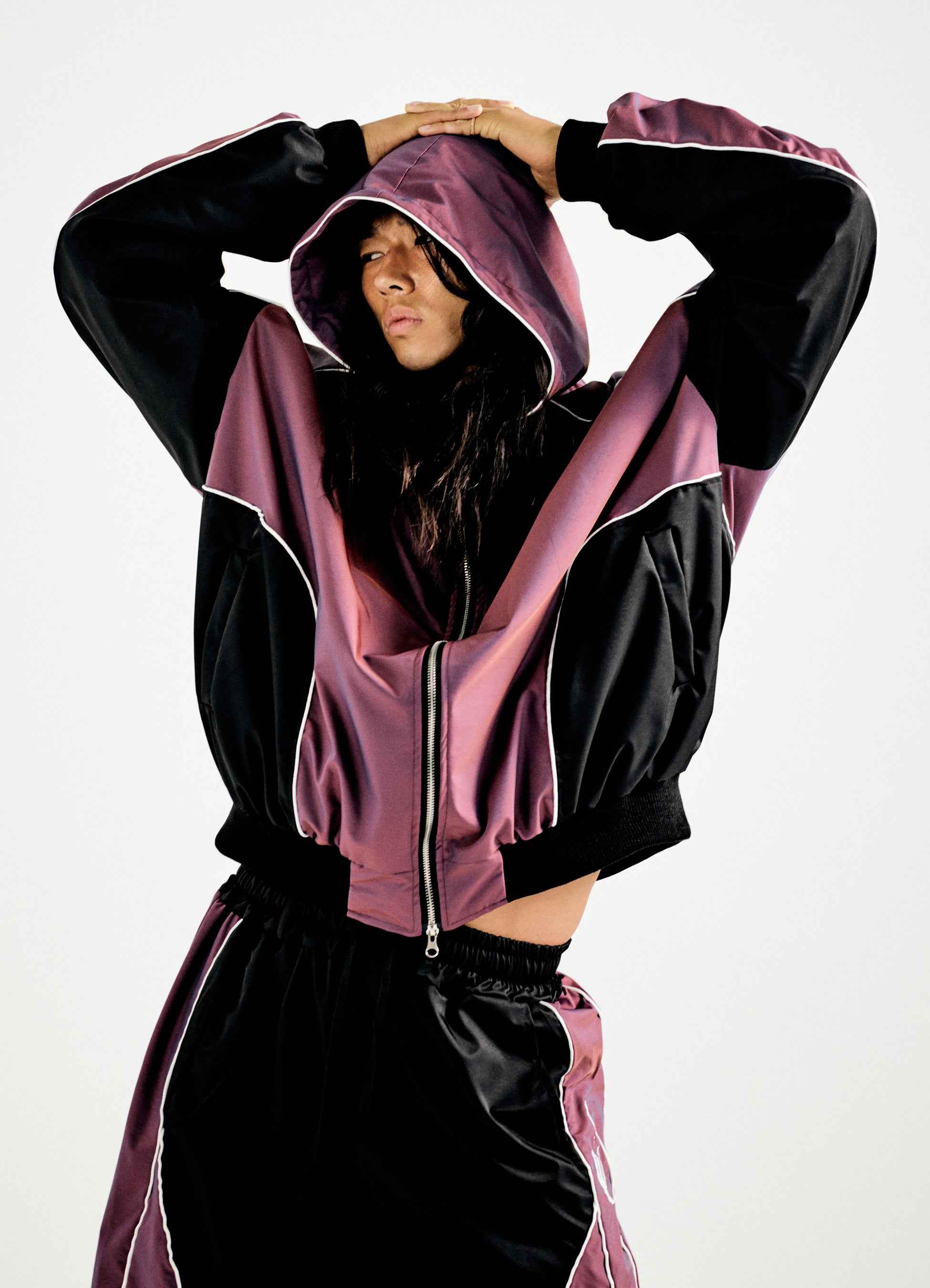 Wine Pearl Hood Jumper