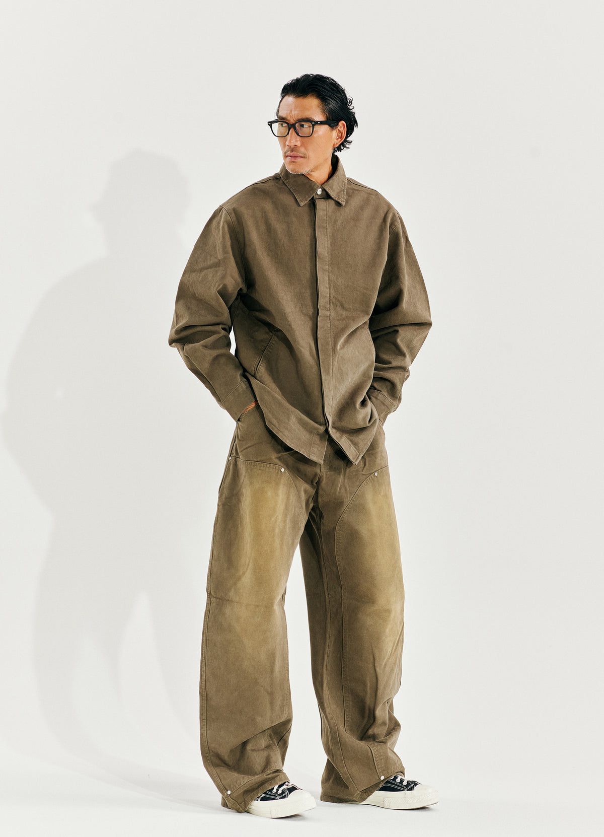 Garment Work Jacket Brown