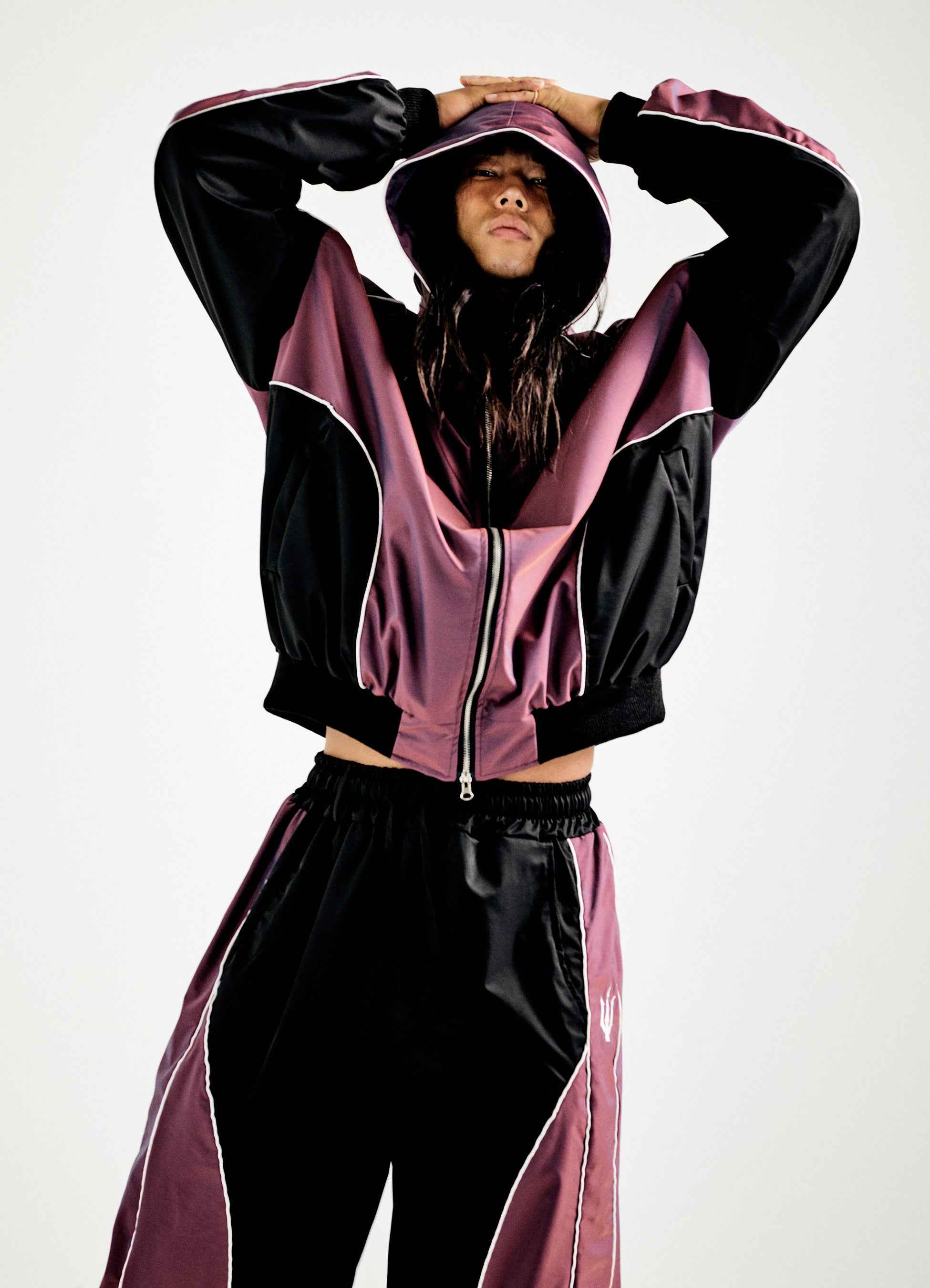 Wine Pearl Hood Jumper