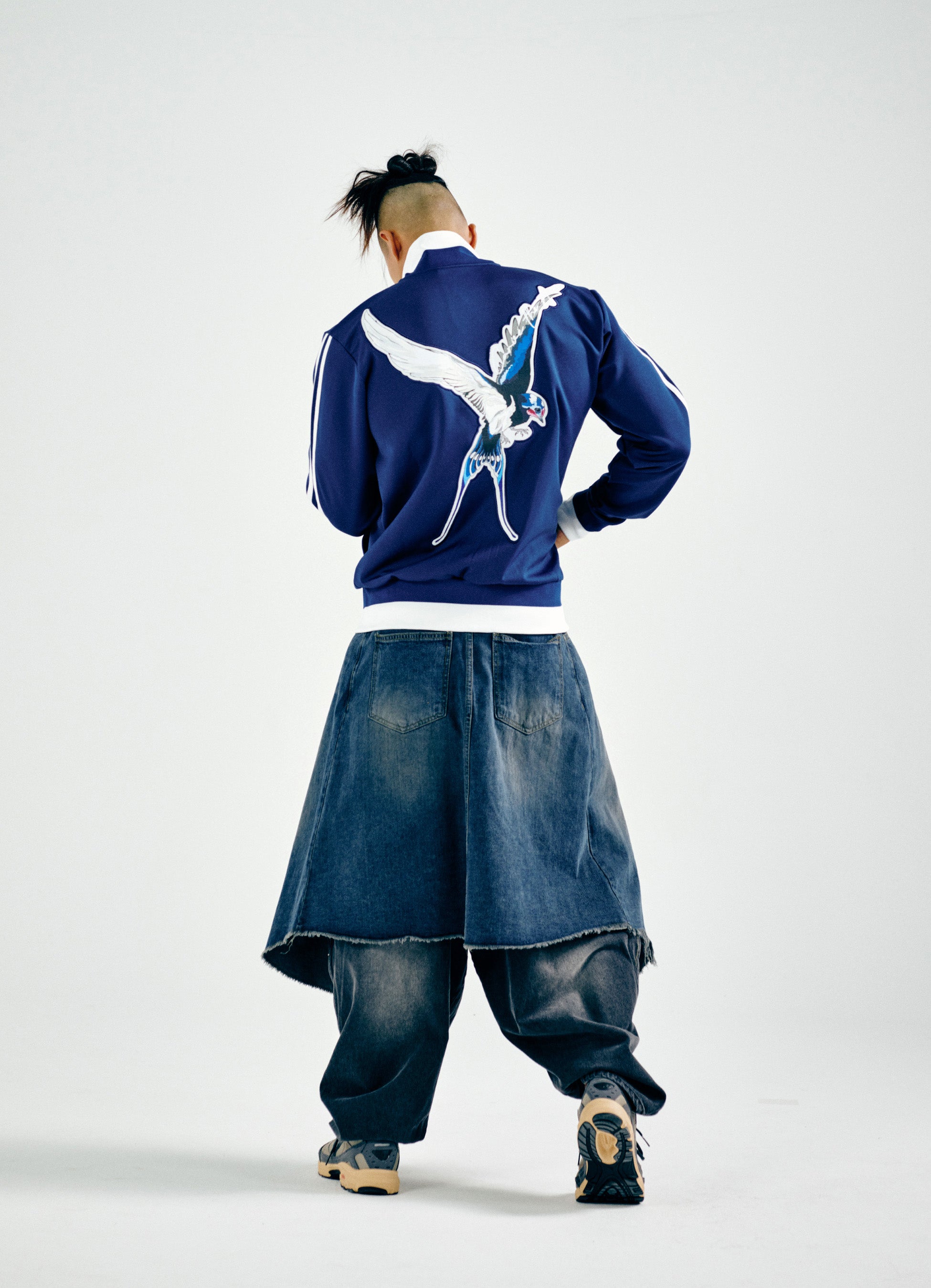 FIED_SWALLOW TRACK TOP BLUE