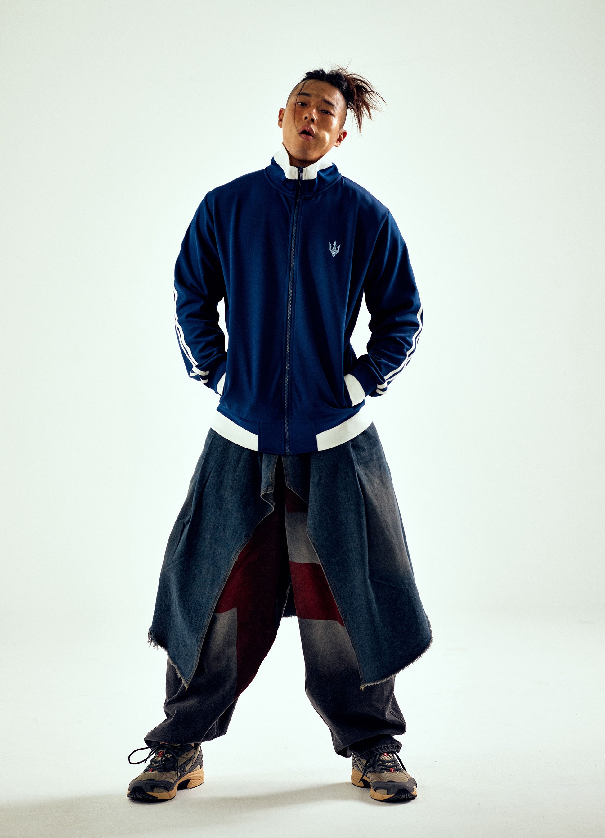 FIED_SWALLOW TRACK TOP BLUE